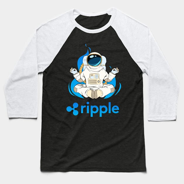 Ripple XRP coin Crypto coin Cryptocurrency Baseball T-Shirt by JayD World